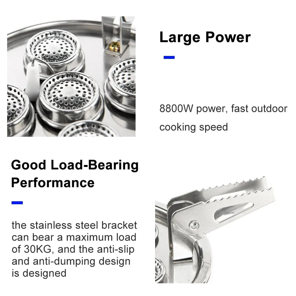 Widesea Camping Tourist Burner 8800W Gas Stove Cookware Portable