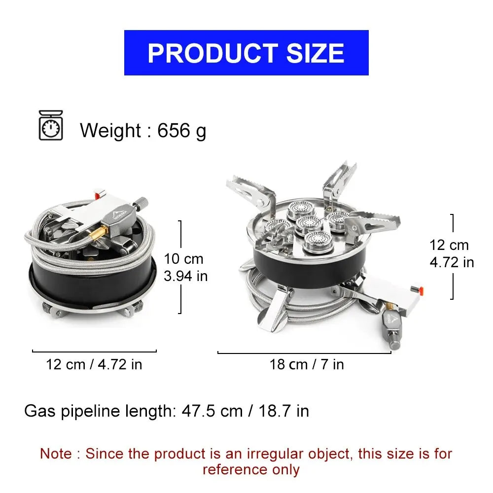 Widesea Camping Tourist Burner 8800W Gas Stove Cookware Portable