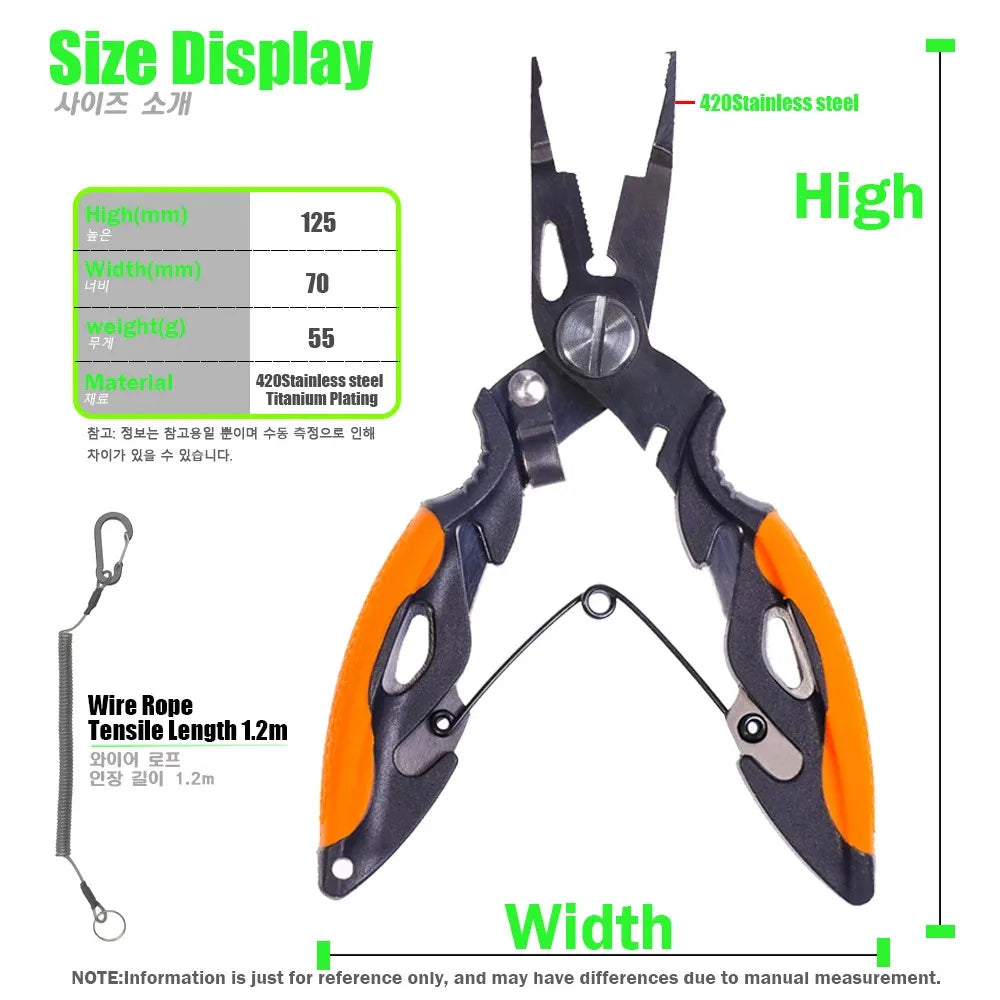 New Multifunctional Fishing Pliers Accessories 420 Stainless Steel