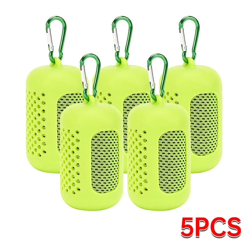 Outdoor Towel Round Silicone Wrapped Ice Towel Soft Breathable Cool