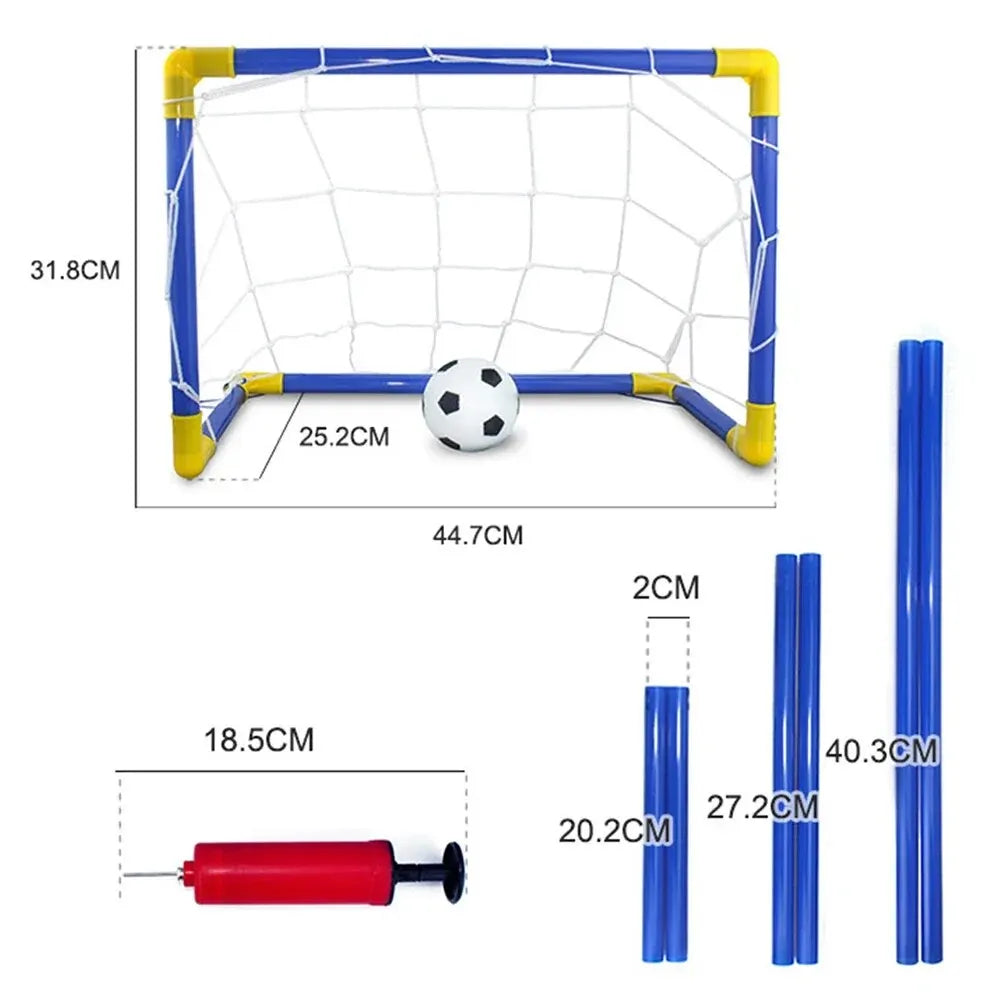 1PC Indoor Mini Folding Soccer Goal Net Plastic Football Post Frame