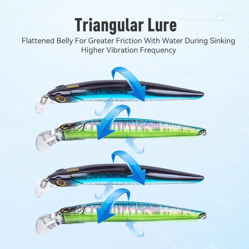 Kingdom Sinking Minnow Saltwater Fishing Lures  Crankbait  Hard Baits