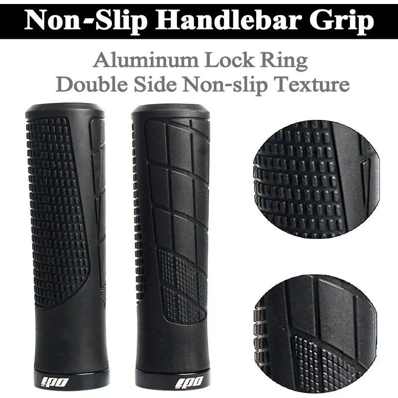 MTB Bicycle Handlebar Grips Rubber Anti-Skid Bike Grips Lock On Road
