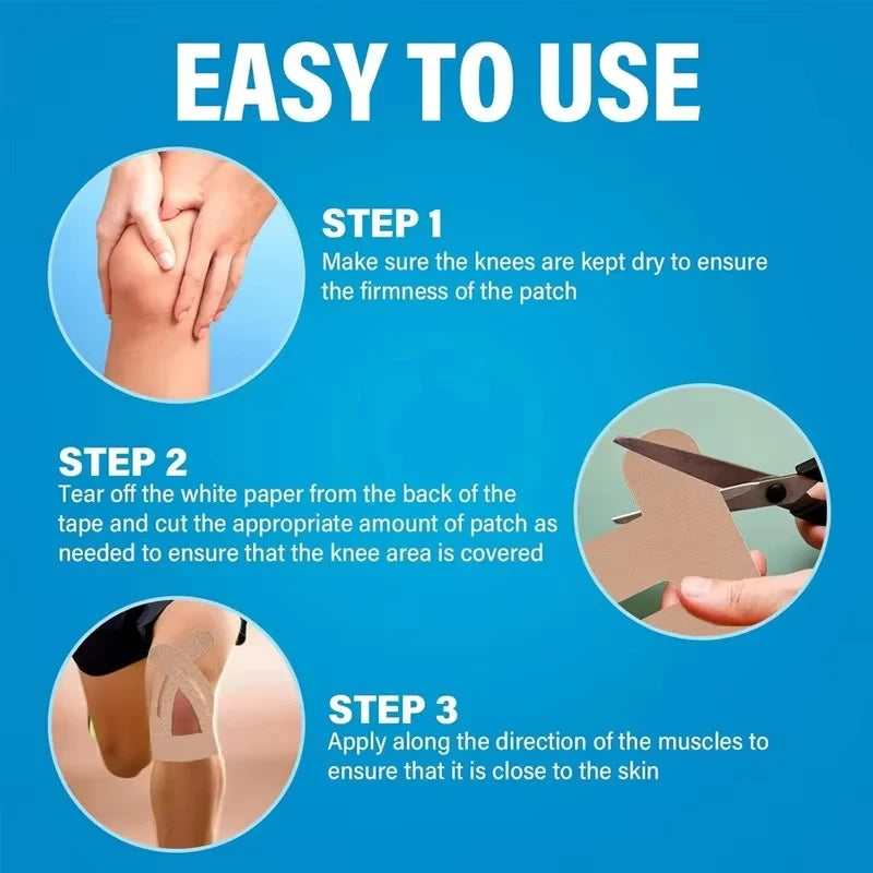 10PCS Kinesiology Tape for Knees,Waterproof & Elastic,Breathable Knee