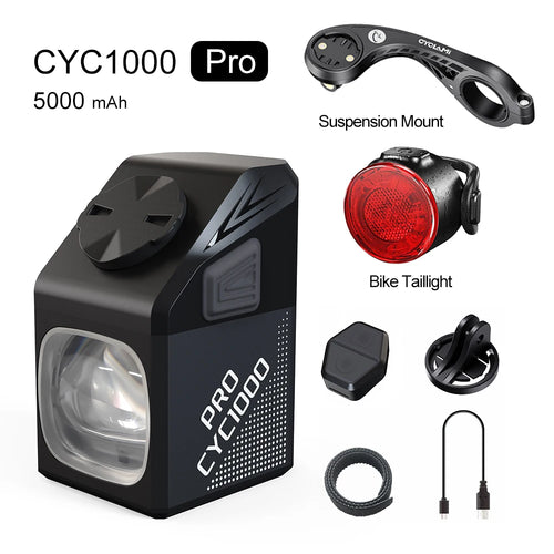 CYCLAMI Bike Headlight CYC 1000 Lumen GoPro Hanging Ultra Bright