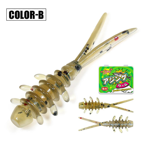 Rosewood 25mm Micro Worm Soft Fishing Lure TPR Floating Silicone