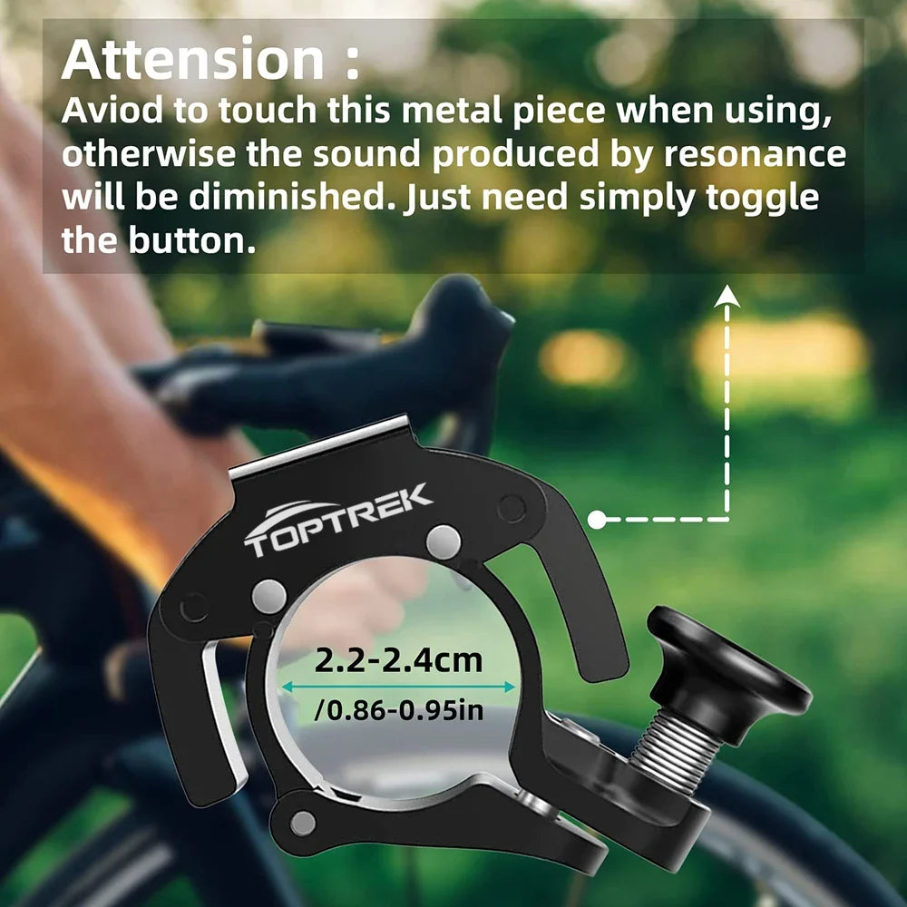 Toptrek Stainless Bicycle Bell Ring MTB Cycling Horn Bike Handlebar