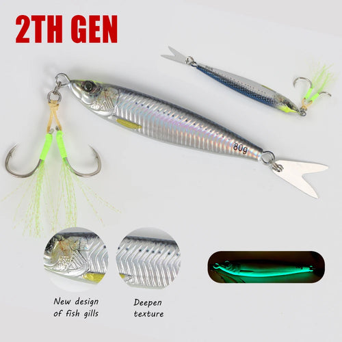 TOLU 2024 NEW 3D Printed Fast Sinking Metal Jig Lure 20g 30g 40g 60g