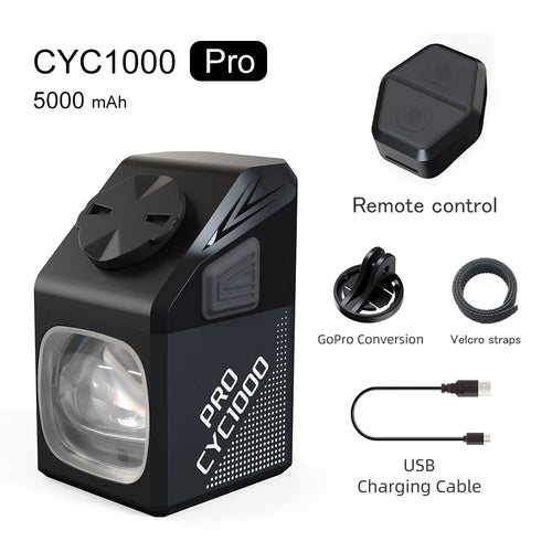 CYCLAMI Bike Headlight CYC 1000 Lumen GoPro Hanging Ultra Bright