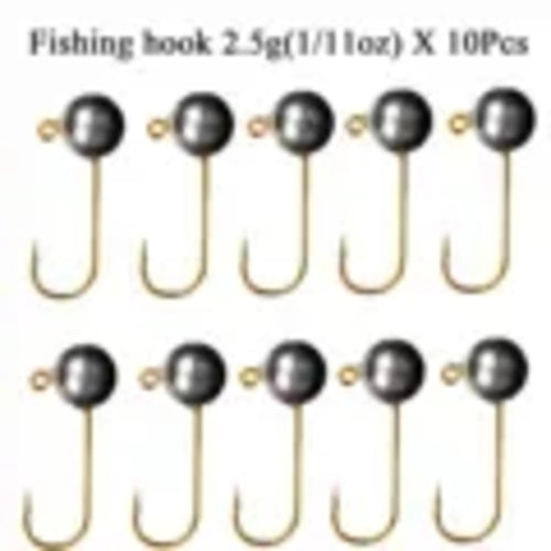 10pcs/lot Micro Jig Head Fishing Hook 1g-5g Ice Fishing Hook Mini