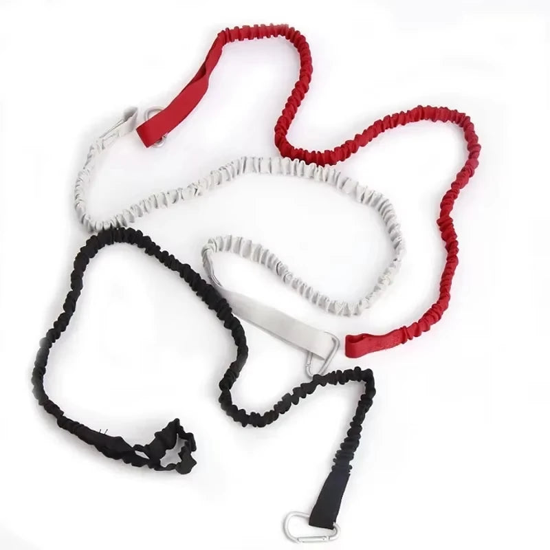 1PC Adjustable Elastic Kayak Paddle Leash - Coiled Lanyard Cord with