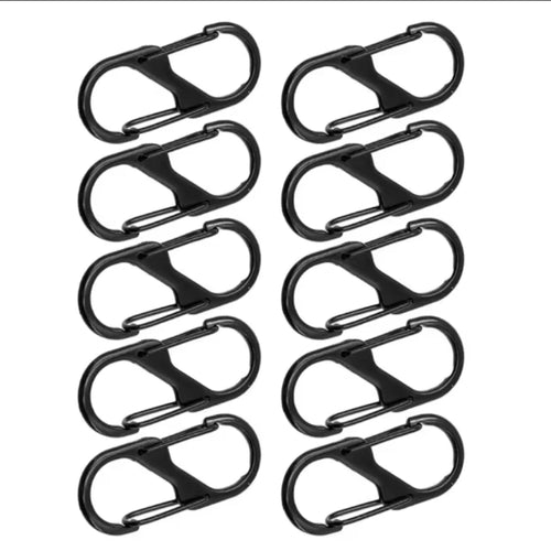 1~10PC Slock Buckles, Metal Double Headed Keychains, Octagonal