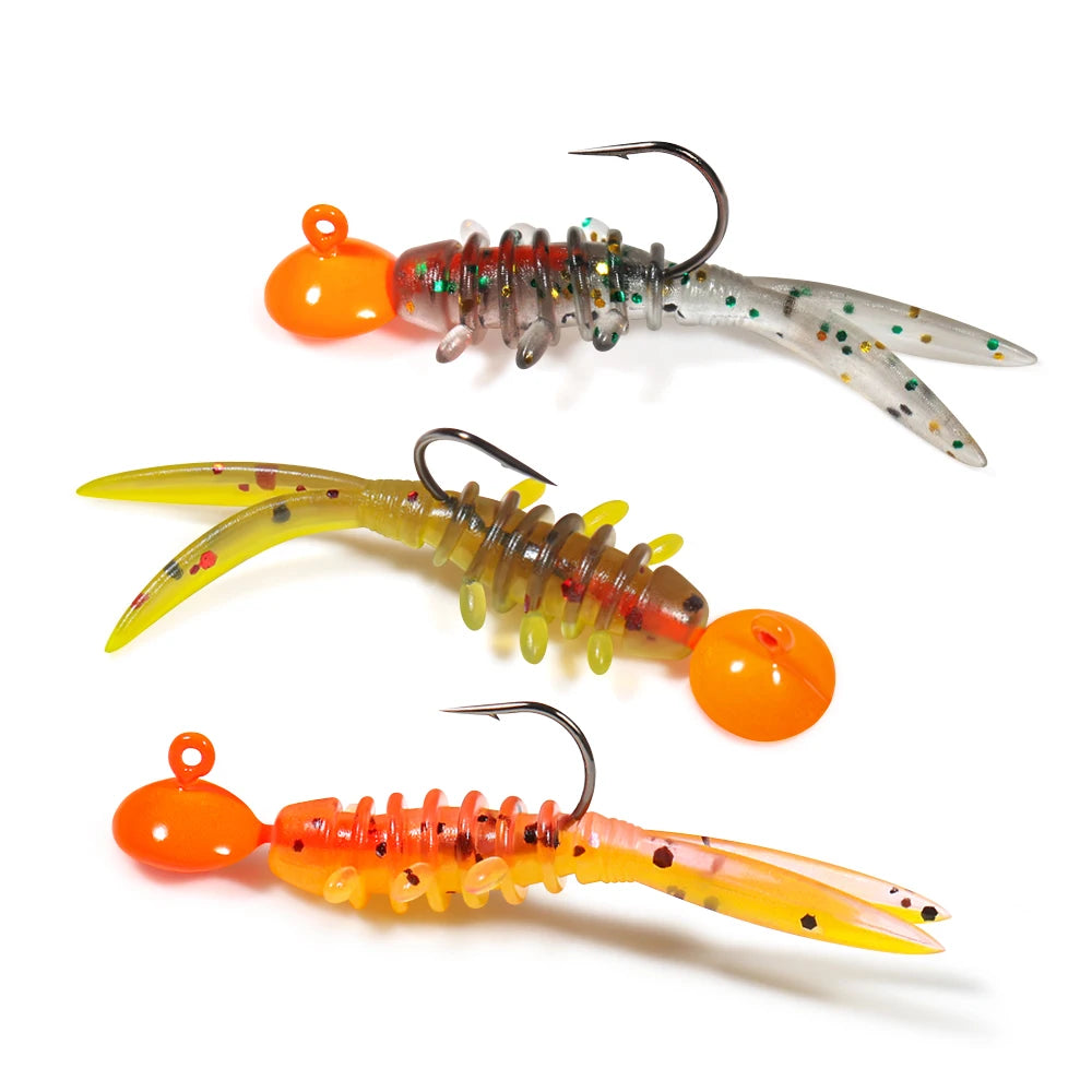 Rosewood 25mm Micro Worm Soft Fishing Lure TPR Floating Silicone