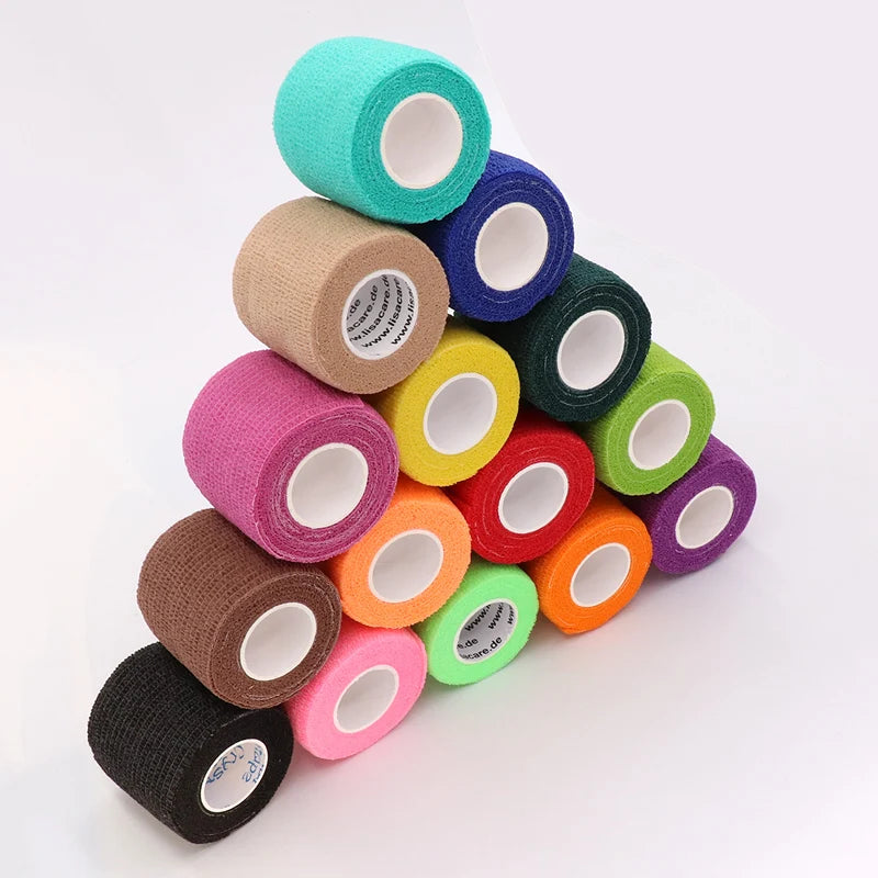 10 pcs Colorful Sports Self Adhesive Elastic Bandage Wrap Tape For