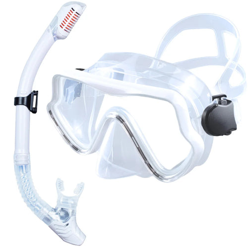 Scuba Diving Mask Snorkel Set For Adults Tempered Glass Professional