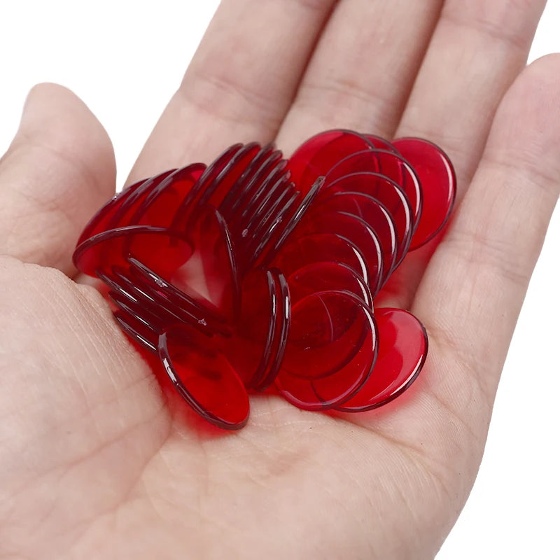 100pcs 19mm Poker Chips Count Bingo Chips Bingo Game Cards Plastic for