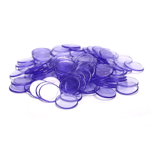 100pcs 19mm Poker Chips Count Bingo Chips Bingo Game Cards Plastic for