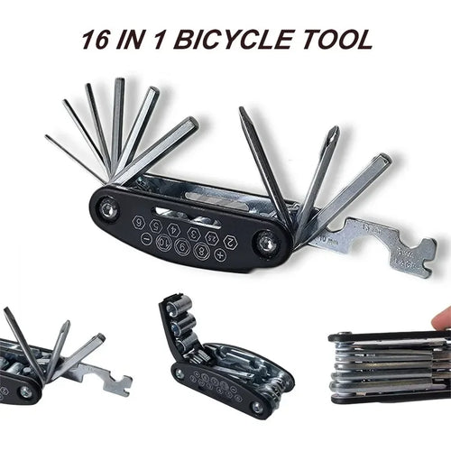 16 in 1 Multipurpose Bike Repair Tool Kits Bicycle Multi Tool