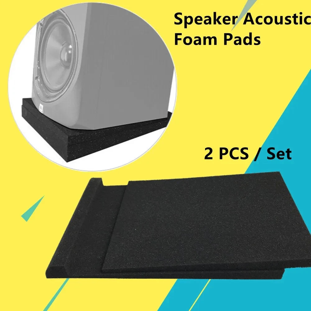 2pcs 30x20x4.5cm Sponge Studio Monitor Speaker Acoustic Isolation Foam
