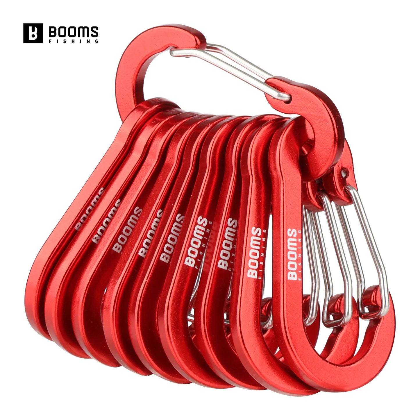 Booms Fishing CC1-10pcs Multi-Use Small Clips Keychain Caribeaner Clip