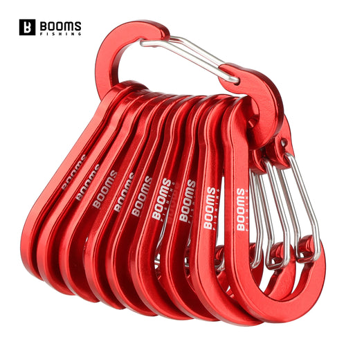 Booms Fishing CC1-10pcs Multi-Use Small Clips Keychain Caribeaner Clip