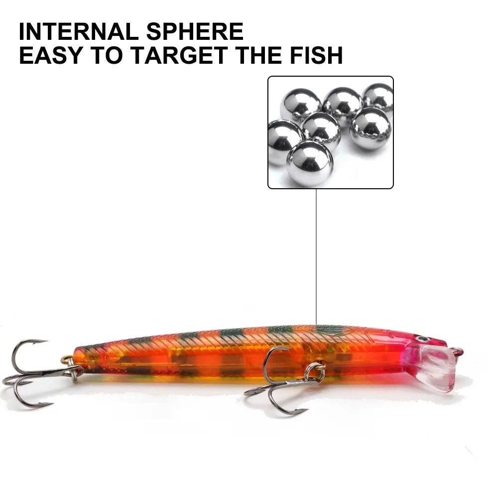 10 Pcs Fishing Lure Set Mini Fishing Hard Bait Minnow Floating Swing