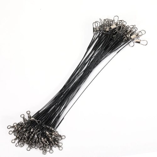 Sougayilang 20pcs Anti Bite Steel Fishing Line Steel Wire Leader with