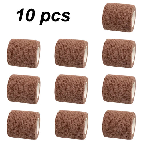 10 pcs Colorful Sports Self Adhesive Elastic Bandage Wrap Tape For