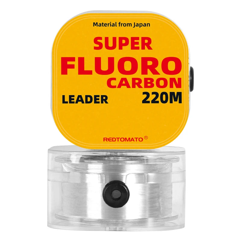 REDTOMATO Fishing Line Fluorocarbon Coated 220M Clear Carbon Fiber