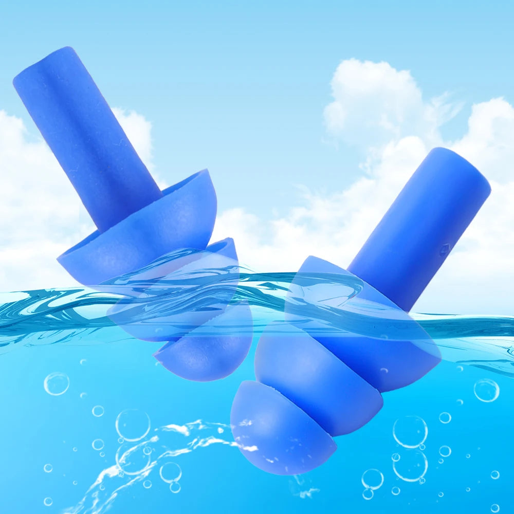 1Pairs Soft Silicone Earplugs Waterproof Swimming Ear Plugs Reusable