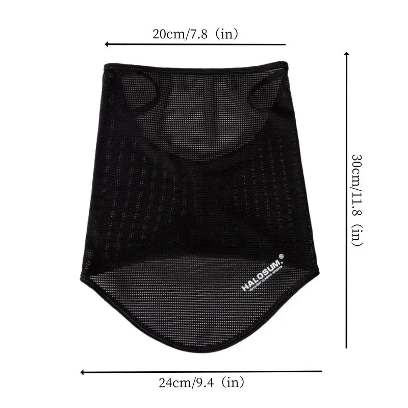 Ice Silk Sunscreen Mask Breathable Summer Cycling Headwear Moister