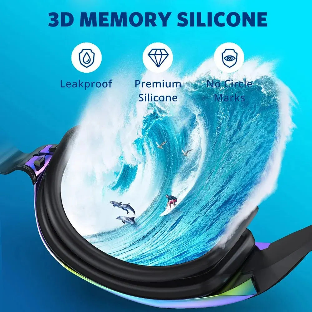 Swimming Goggles Professional Waterproof Swim Eyewear Glasses Anti-fog
