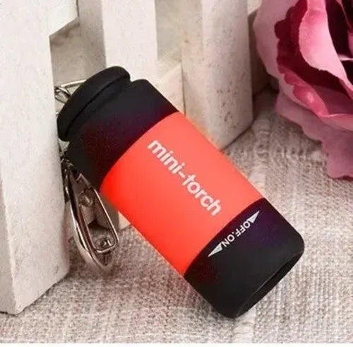 LED Micro Pocket Flashlight Portable USB Rechargeable Keychain