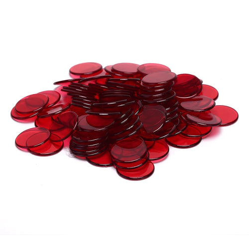 100pcs 19mm Poker Chips Count Bingo Chips Bingo Game Cards Plastic for