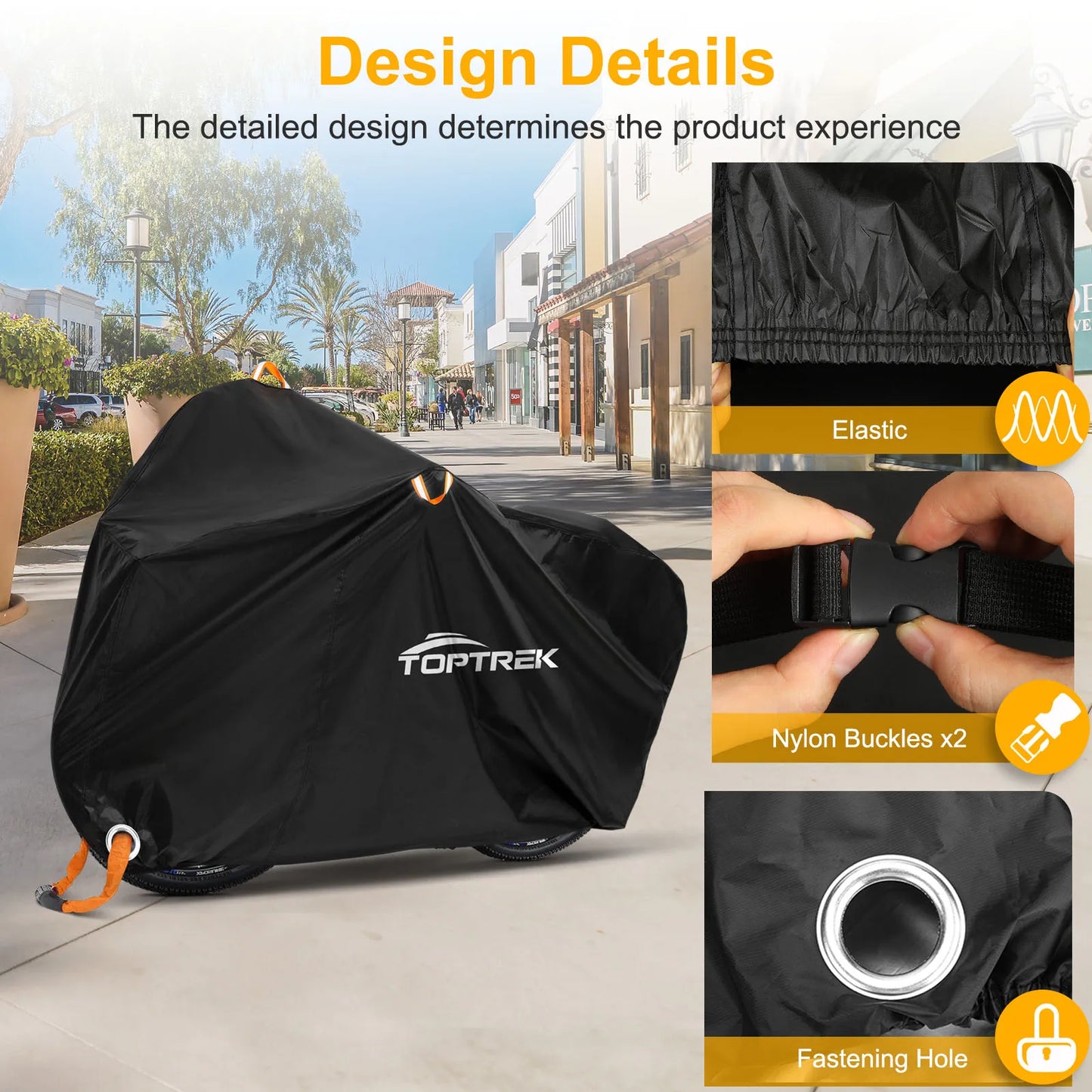 Toptrek Bike Cover 210T High Quality Bicycle Protector Multipurpose