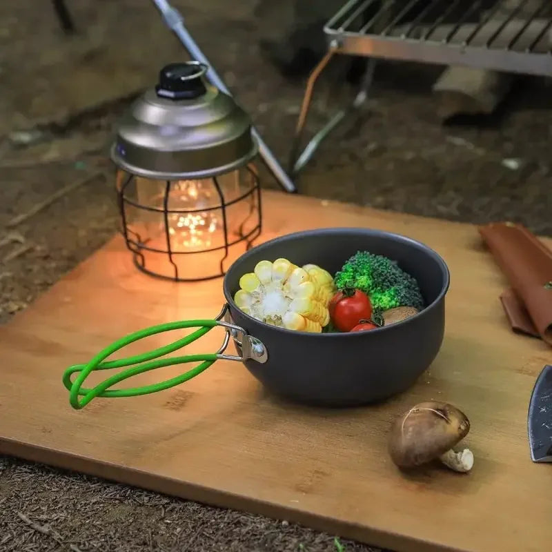 Ultralight Camping Cooking Utensils Outdoor Tableware Pot Set Hiking