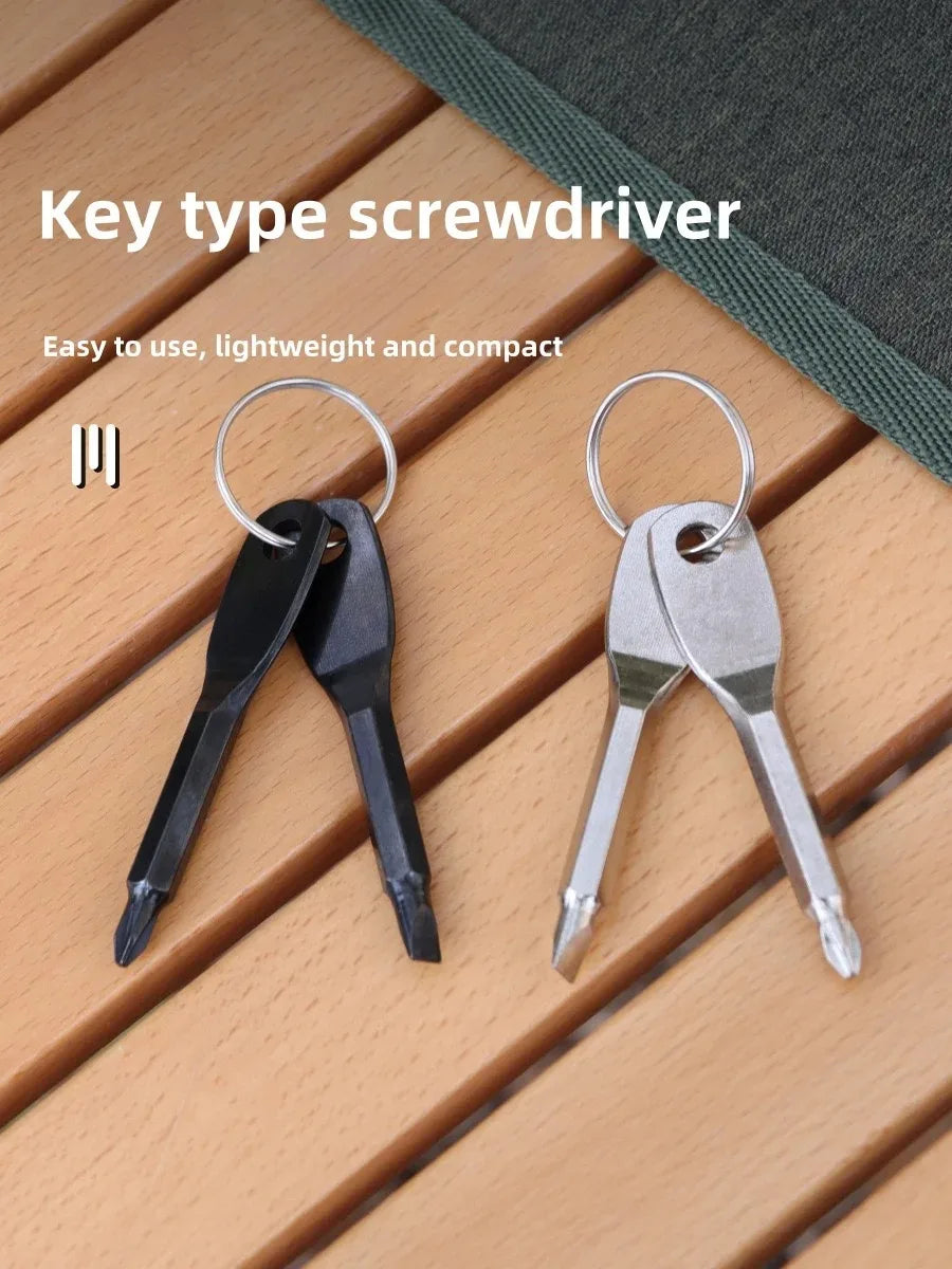 EDC Portable Screwdriver - Multifunctional Tool with Flat & Cross Tips