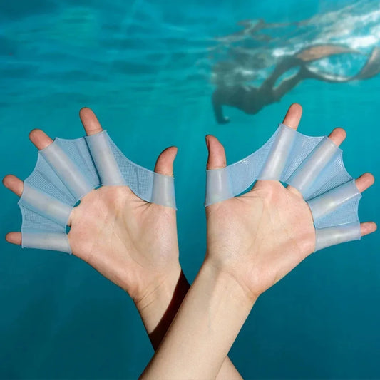 Professional Swimming Silicone Hand Web Gloves for Diving Adult Male