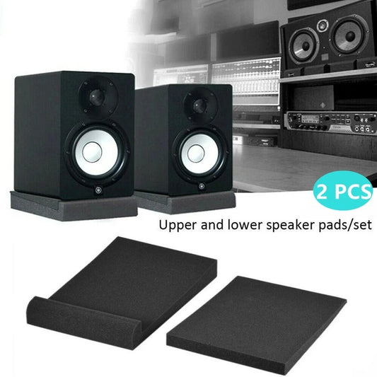 2pcs 30x20x4.5cm Sponge Studio Monitor Speaker Acoustic Isolation Foam