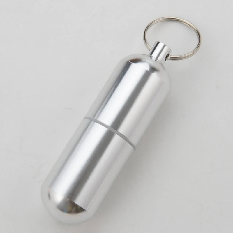 Waterproof Aluminum Alloy Pill Box Portable Medicine Case Capsule