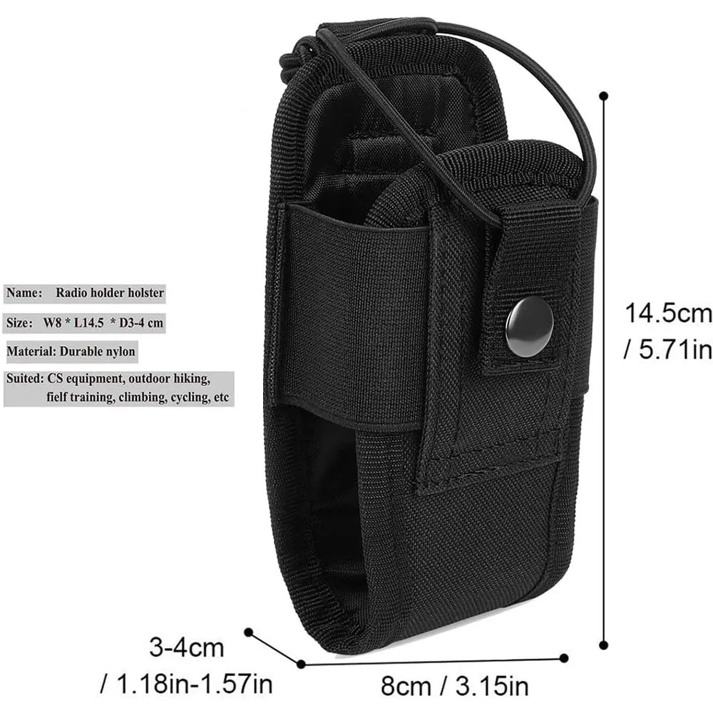 Tactical Walkie-Talkie Bag Radio Case Intercom Universal Pouch for
