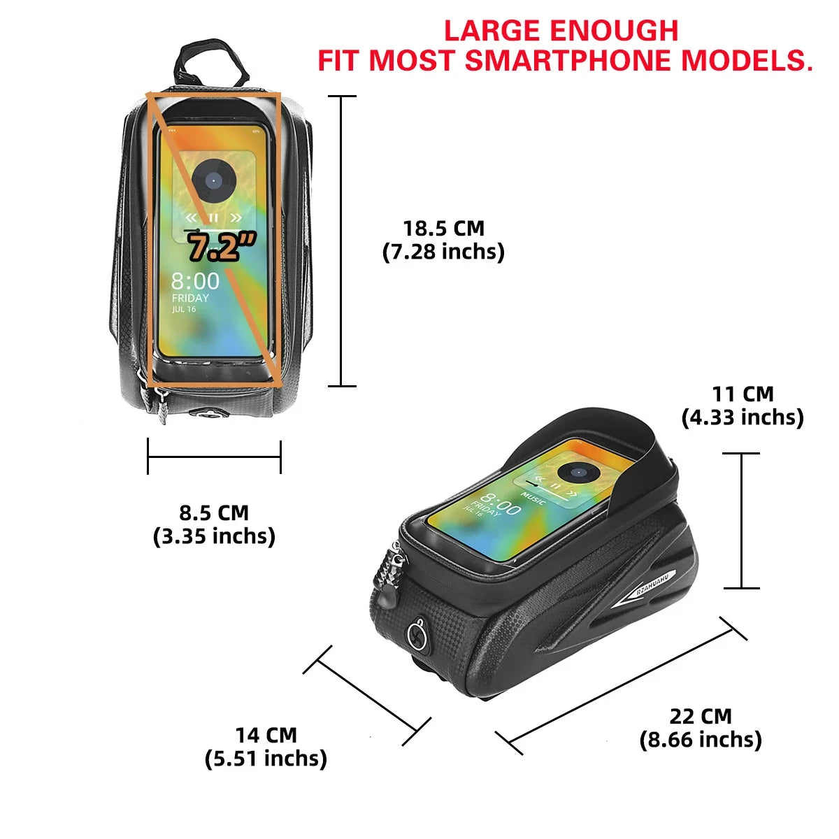 Bicycle bag Front tube bag Hard shell bag Cycling bag Frame bag Top