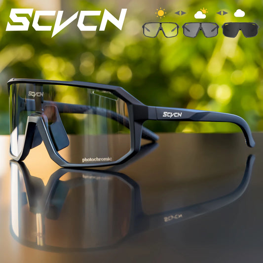 SCVCN Outdoor Sport Bike Photochromic Sunglasses Men Women bicycle MTB