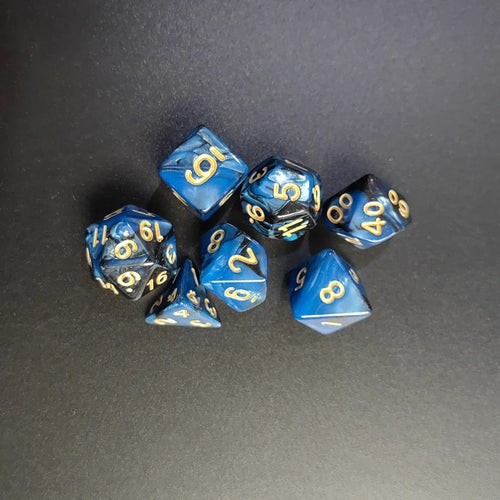 7PCS 1 Set 8 Colors Galaxy Style DND Dice Set D4 D6 D8 D10 D12 D20