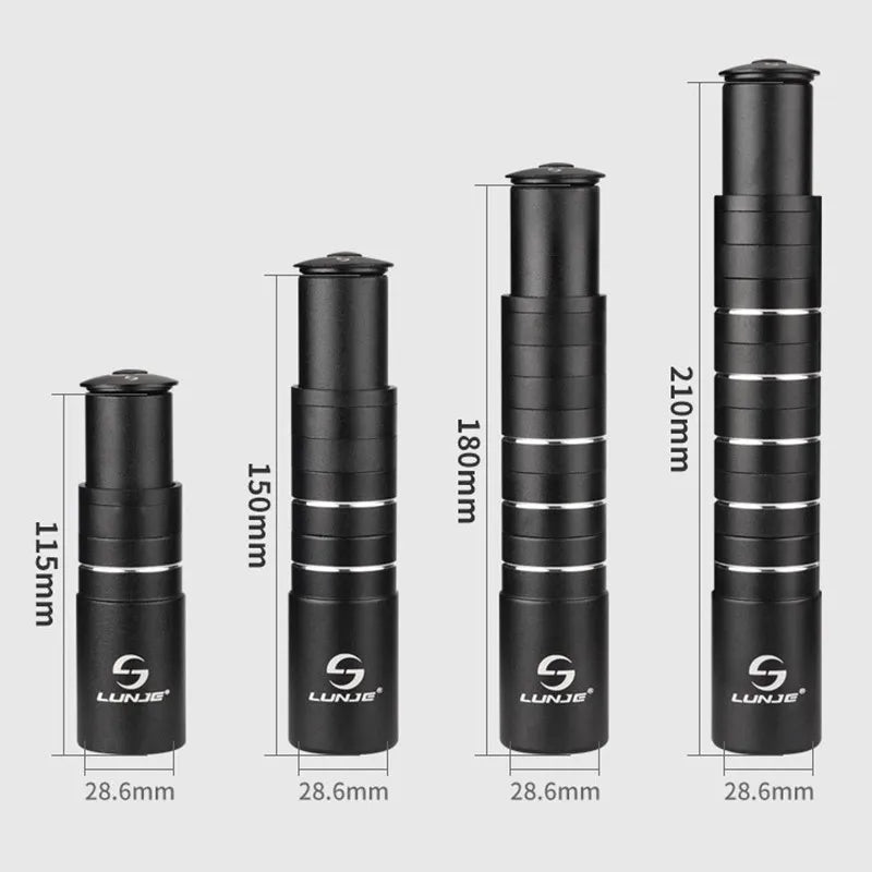 Bicycle Fork Stem Height Extender 90/115/150/180/210mm Aluminum Alloy