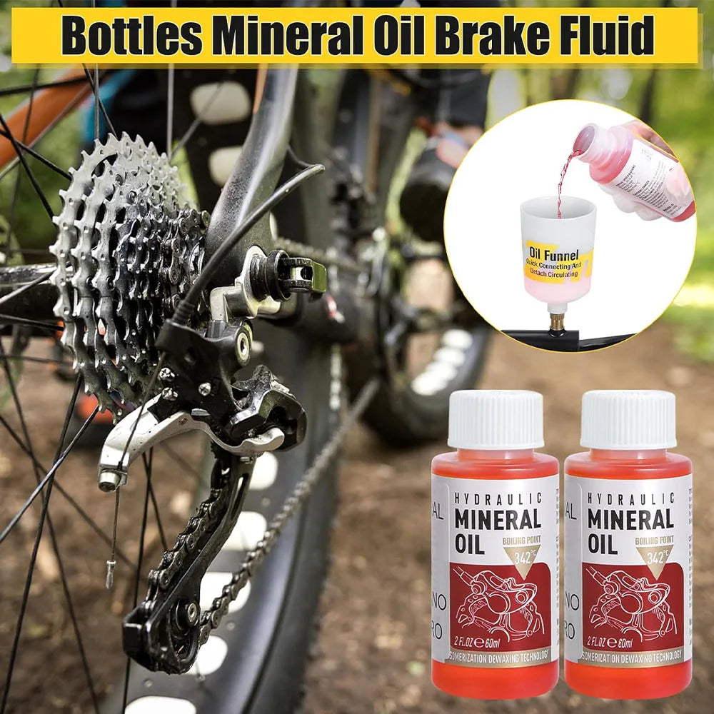 High Performance Bike Brake Mineral Oil - 60ml/2oz - Ideal for Shimano