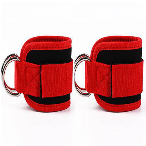 2PCS Ankle Straps Cable Double D-Ring Ankle Cuffs For Gym Workouts