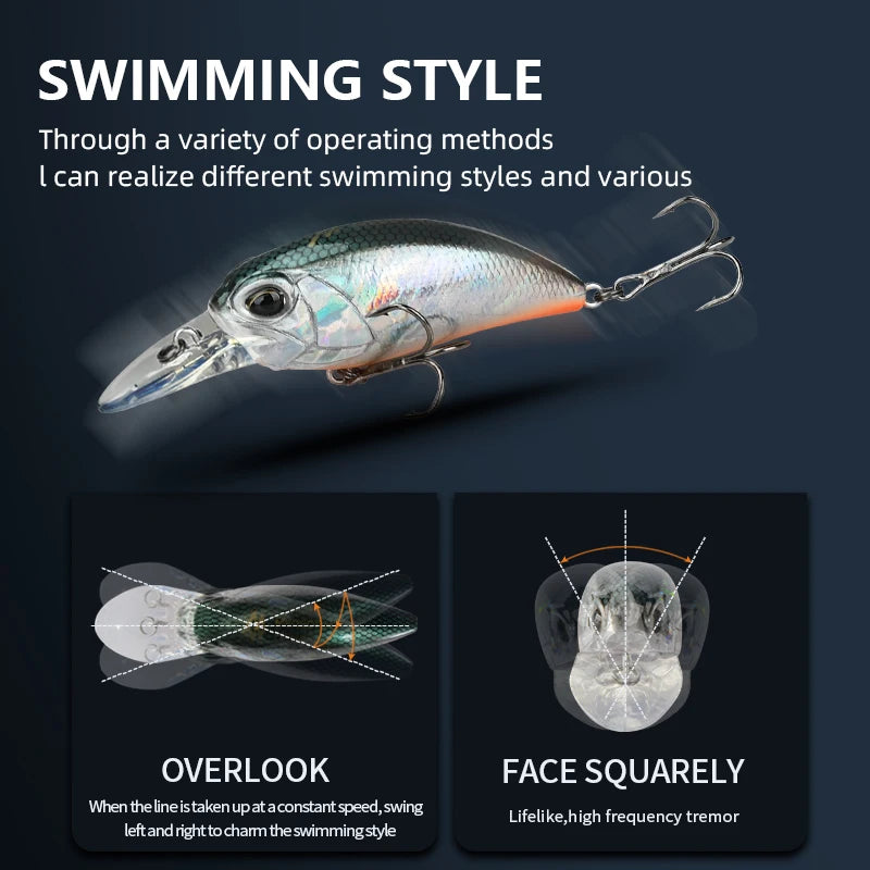 MEREDITH JERK CRANK M65 Floating 14g Hot Model Fishing Lure Hard Bait