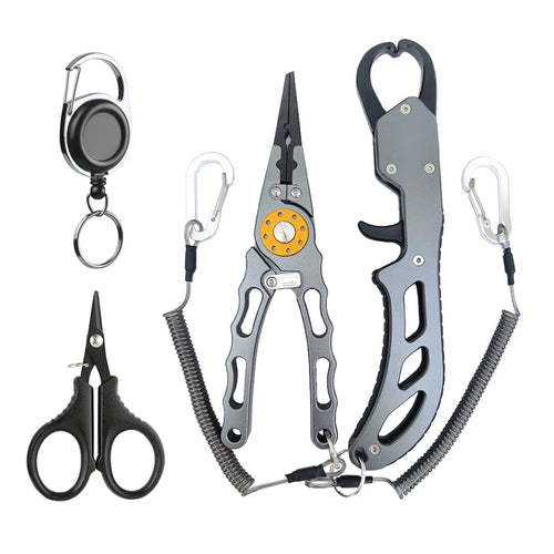 Shawto Titanium Coating Stainless Steel Fishing Scissor Plier Cut PE
