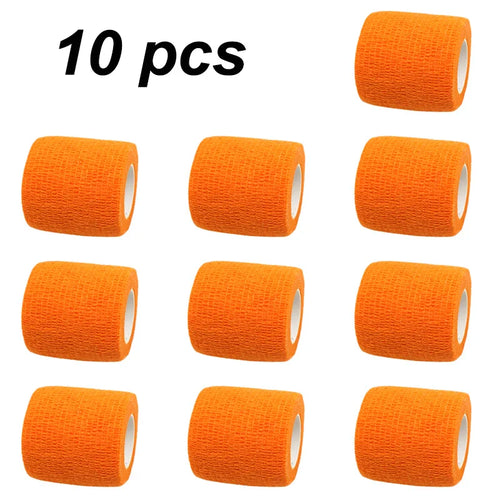10 pcs Colorful Sports Self Adhesive Elastic Bandage Wrap Tape For